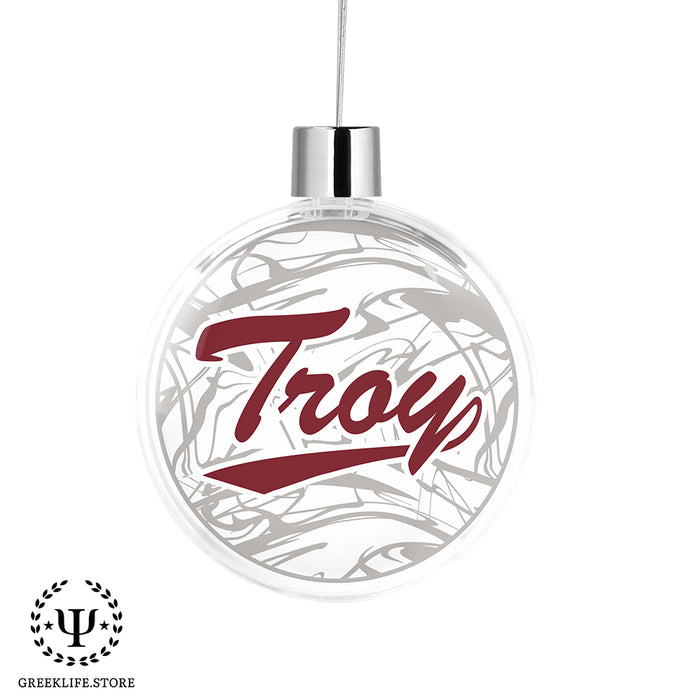 Troy University Christmas Ornament Flat Round