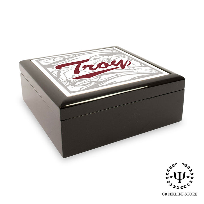 Troy University Keepsake Box Wooden