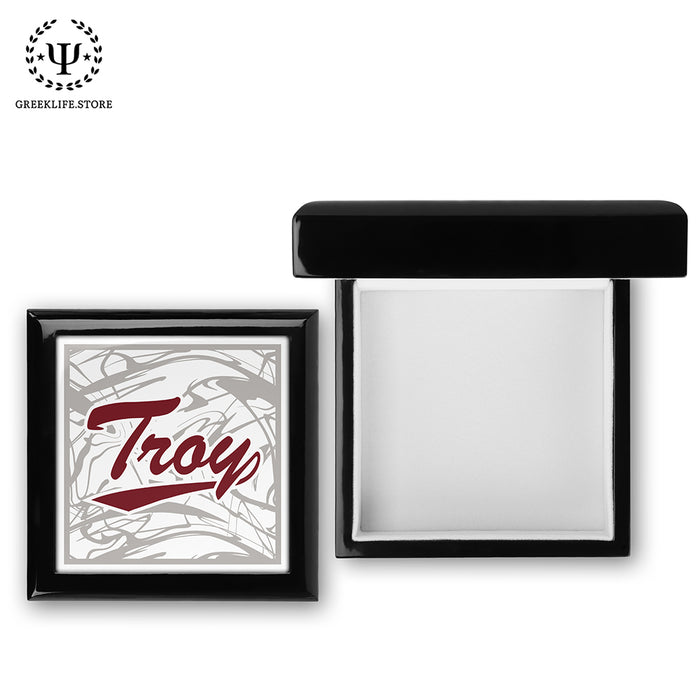 Troy University Keepsake Box Wooden