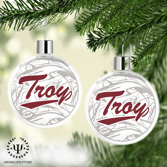 Troy University Christmas Ornament Flat Round