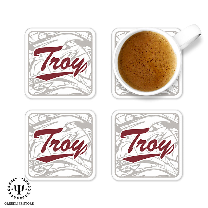 Troy University Beverage Coasters Square (Set of 4)