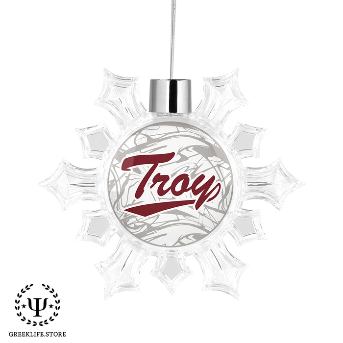 Troy University Christmas Ornament - Snowflake