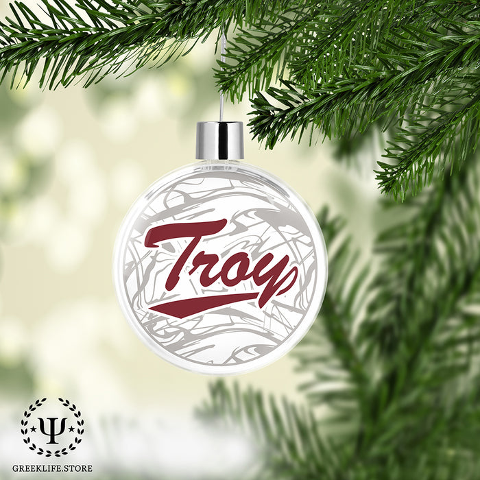 Troy University Christmas Ornament Flat Round