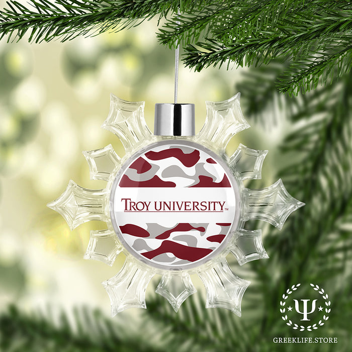 Troy University Christmas Ornament - Snowflake