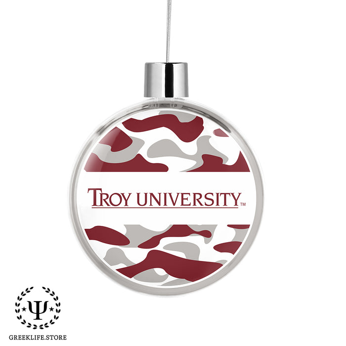 Troy University Christmas Ornament Flat Round