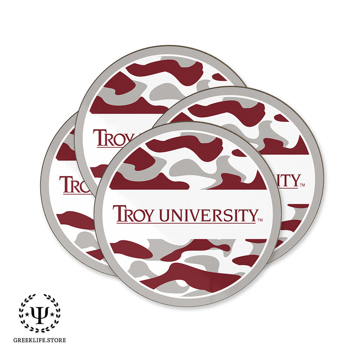 Troy University Beverage coaster round (Set of 4)