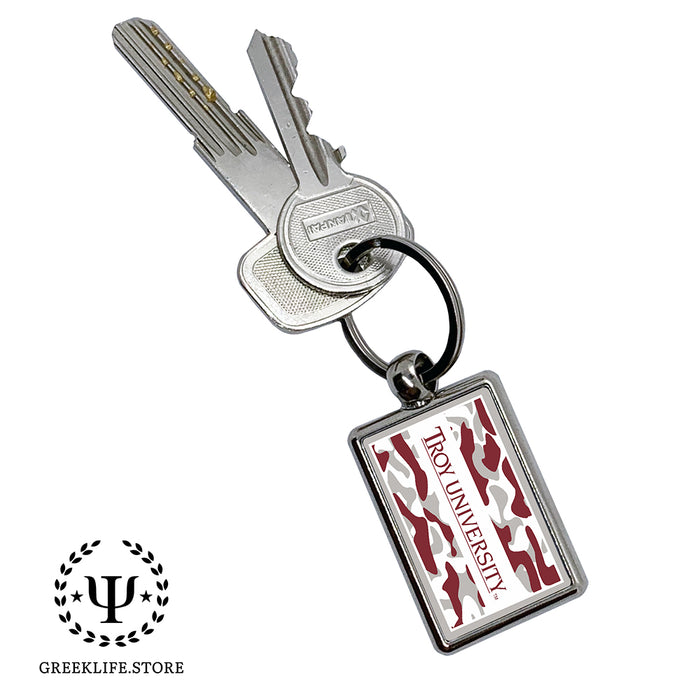 Troy University Keychain Rectangular