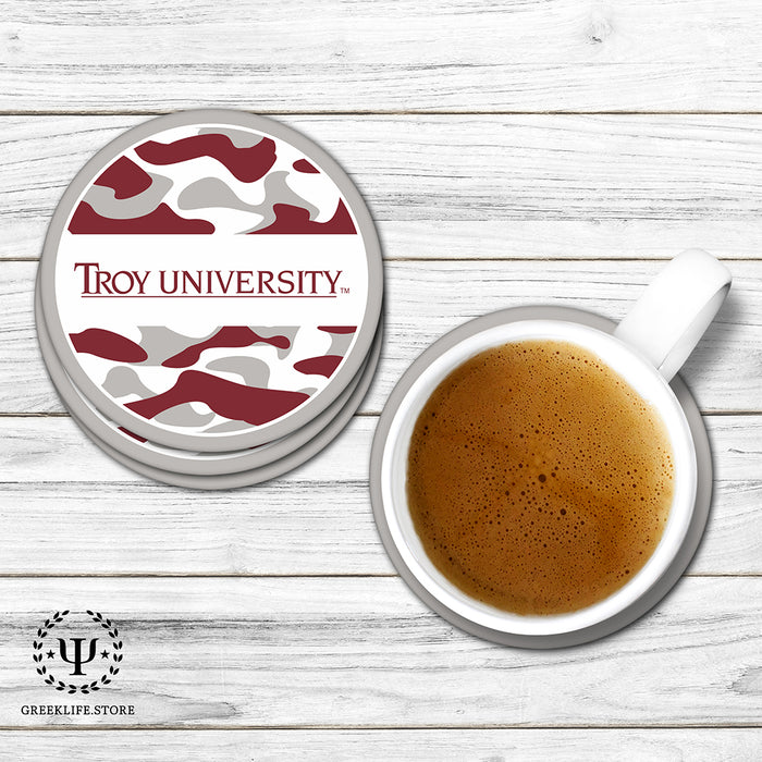 Troy University Beverage coaster round (Set of 4)