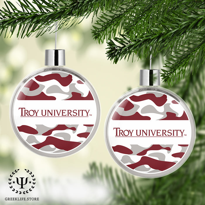 Troy University Christmas Ornament Flat Round