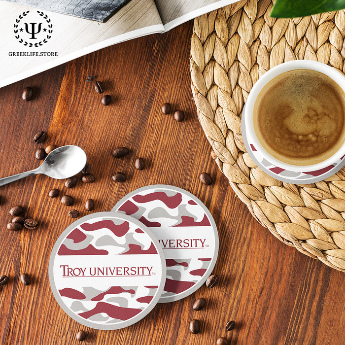 Troy University Beverage coaster round (Set of 4)