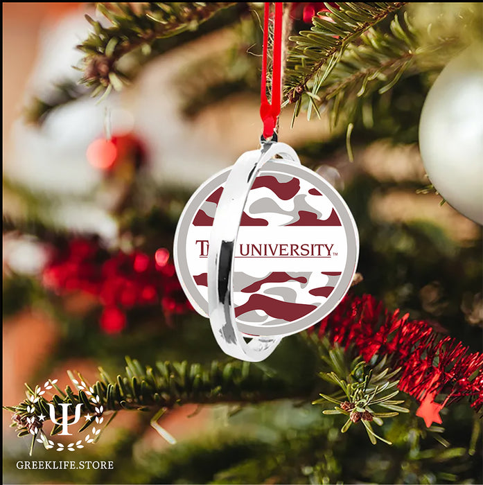 Troy University Christmas Reversible Flat Round Ornament
