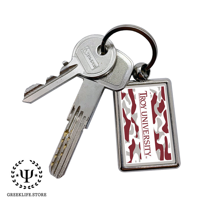 Troy University Keychain Rectangular