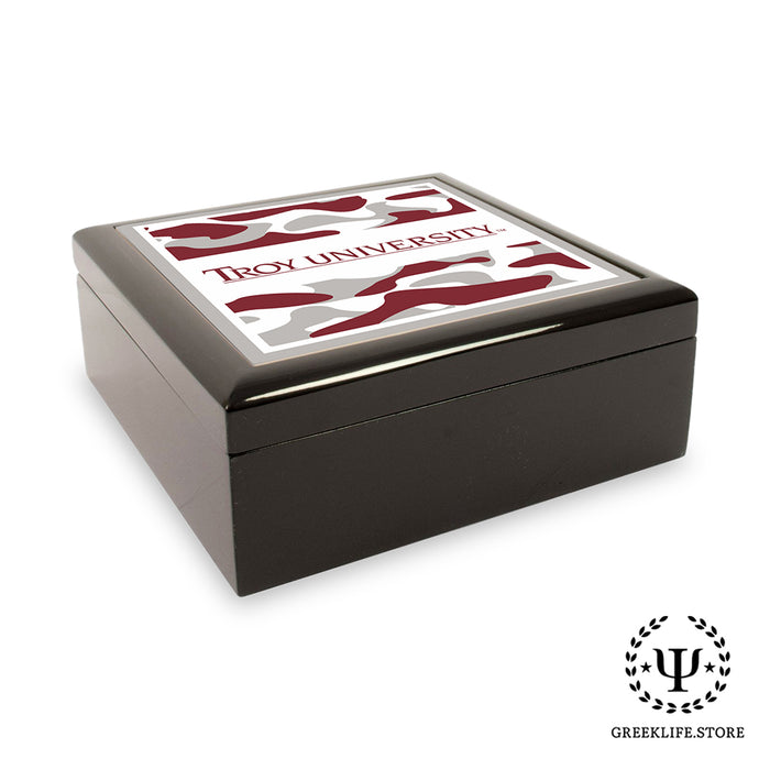 Troy University Keepsake Box Wooden