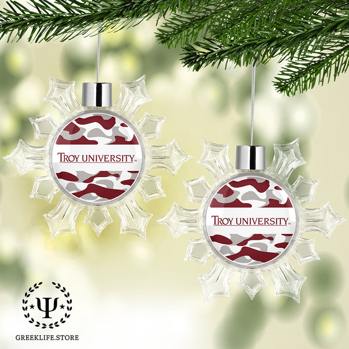 Troy University Christmas Ornament - Snowflake