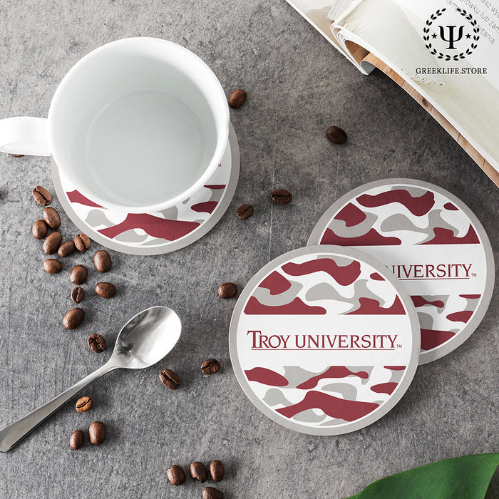 Troy University Beverage coaster round (Set of 4)