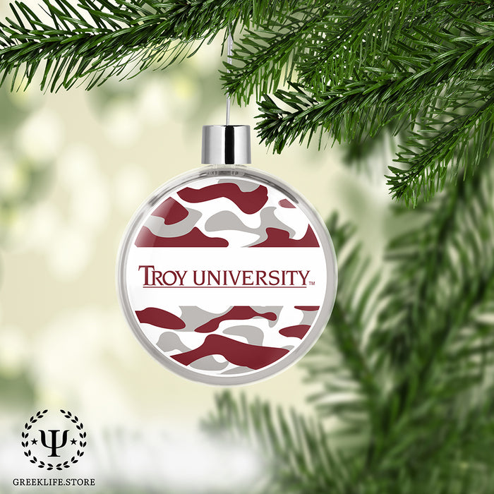 Troy University Christmas Ornament Flat Round