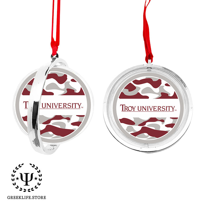 Troy University Christmas Reversible Flat Round Ornament