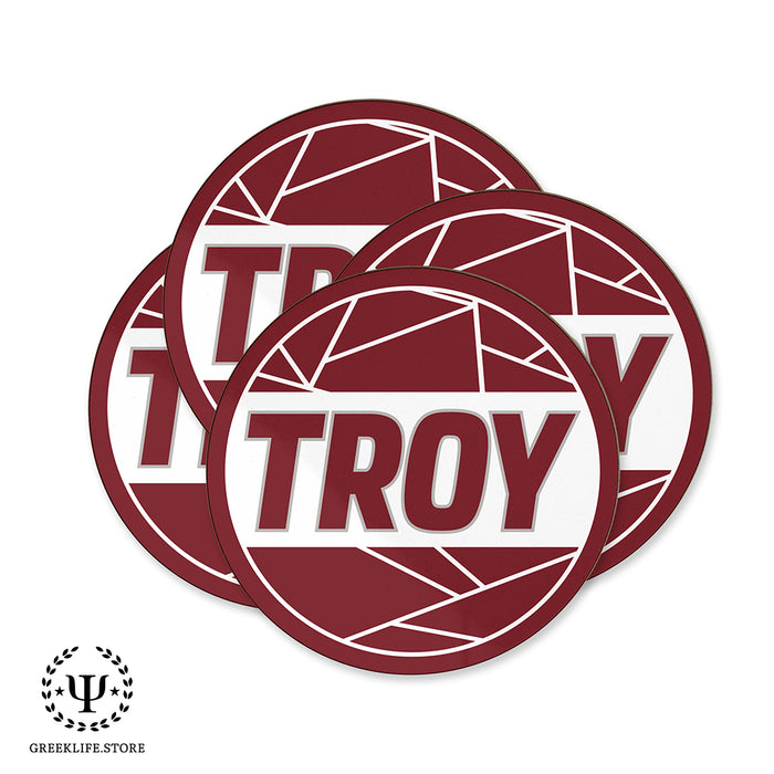 Troy University Beverage coaster round (Set of 4)