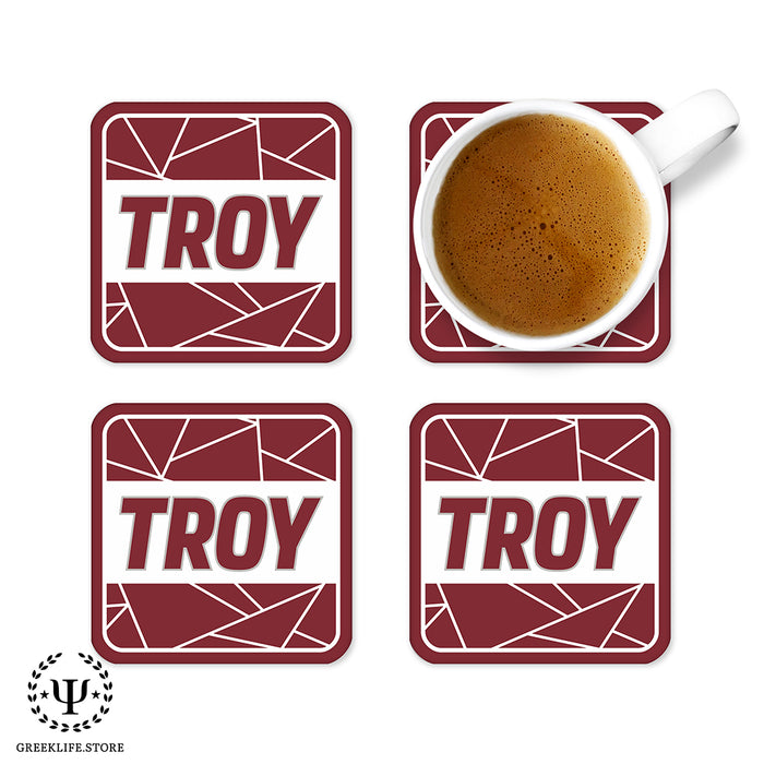 Troy University Beverage Coasters Square (Set of 4)