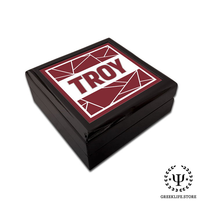 Troy University Keepsake Box Wooden