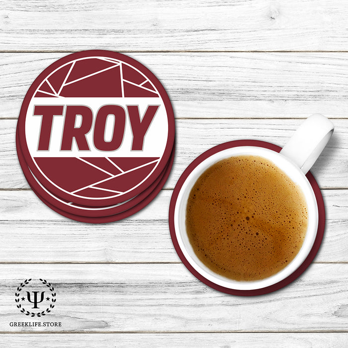 Troy University Beverage coaster round (Set of 4)