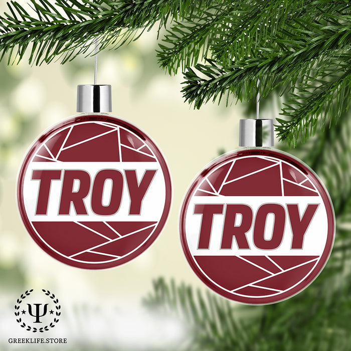 Troy University Christmas Ornament Flat Round