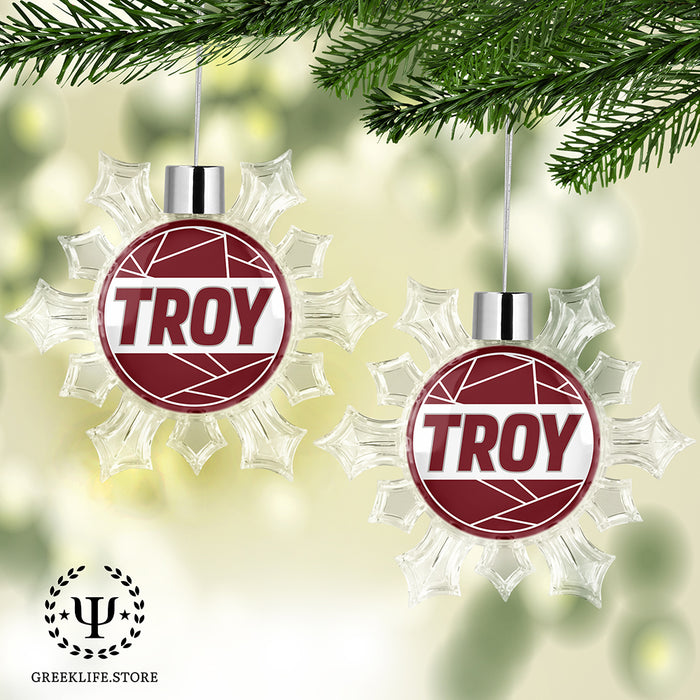 Troy University Christmas Ornament - Snowflake