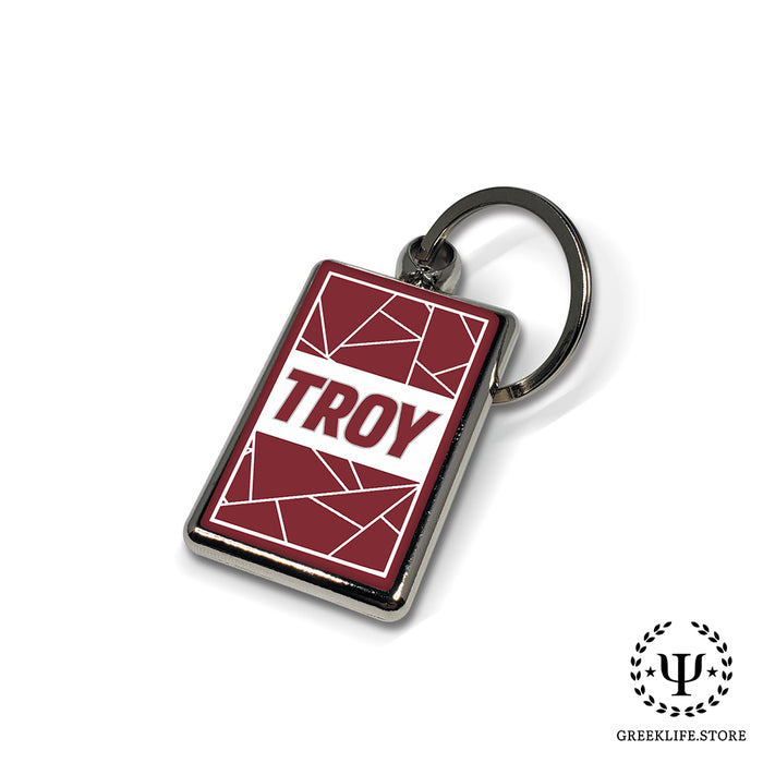 Troy University Keychain Rectangular