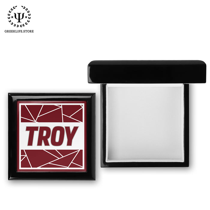 Troy University Keepsake Box Wooden