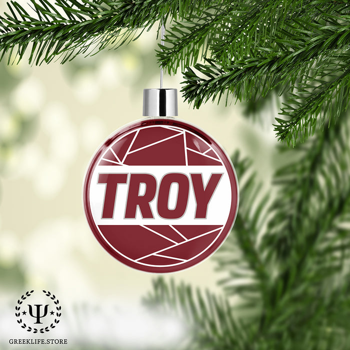 Troy University Christmas Ornament Flat Round