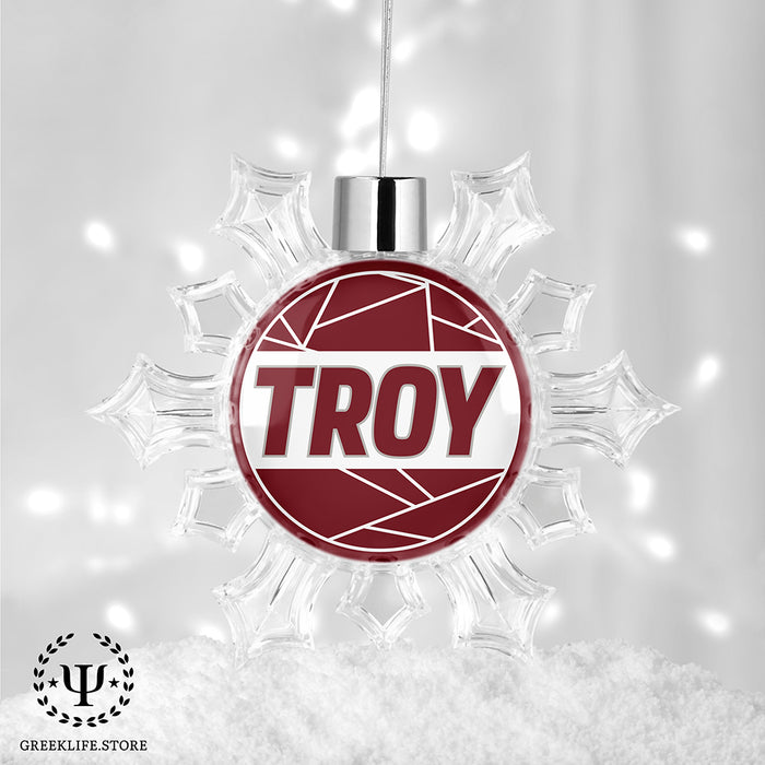 Troy University Christmas Ornament - Snowflake