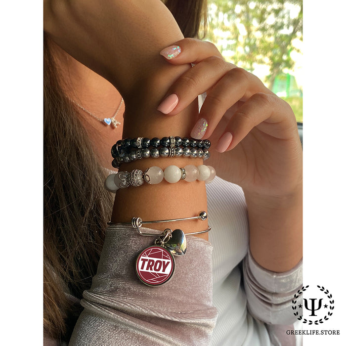 Troy University Round Adjustable Bracelet