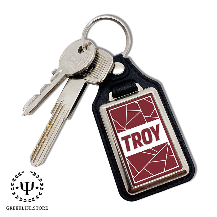 Troy University Keychain Rectangular