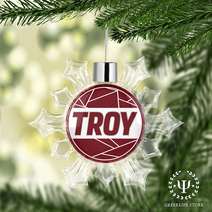 Troy University Christmas Ornament - Snowflake