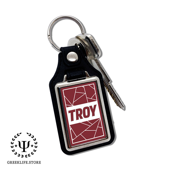 Troy University Keychain Rectangular