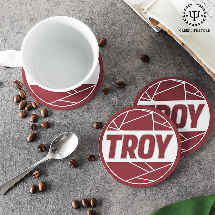 Troy University Beverage coaster round (Set of 4)