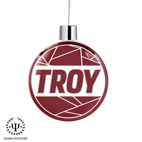 Troy University Christmas Ornament Flat Round
