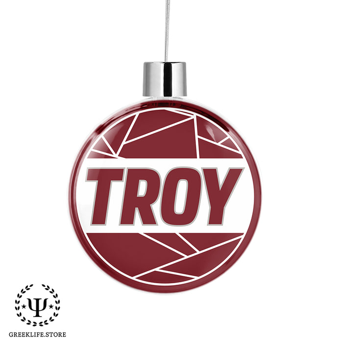 Troy University Christmas Ornament Flat Round