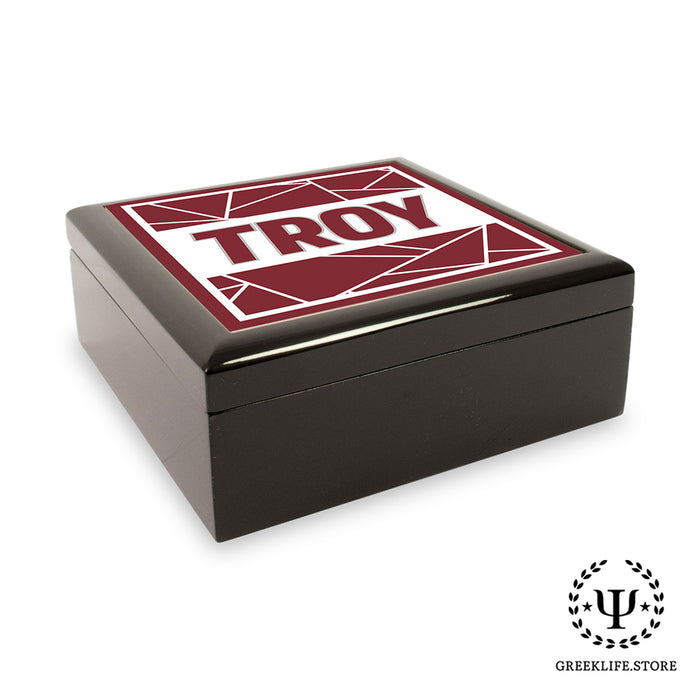 Troy University Keepsake Box Wooden