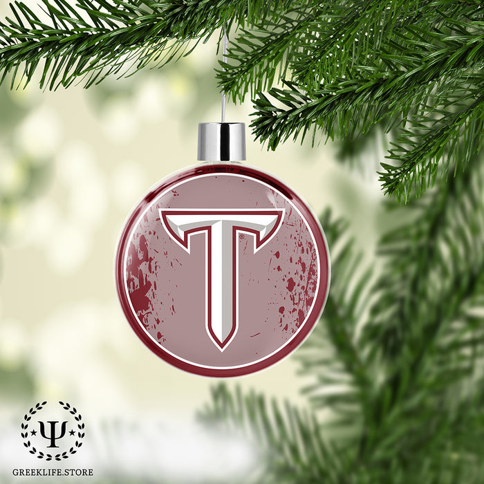 Troy University Christmas Ornament Flat Round