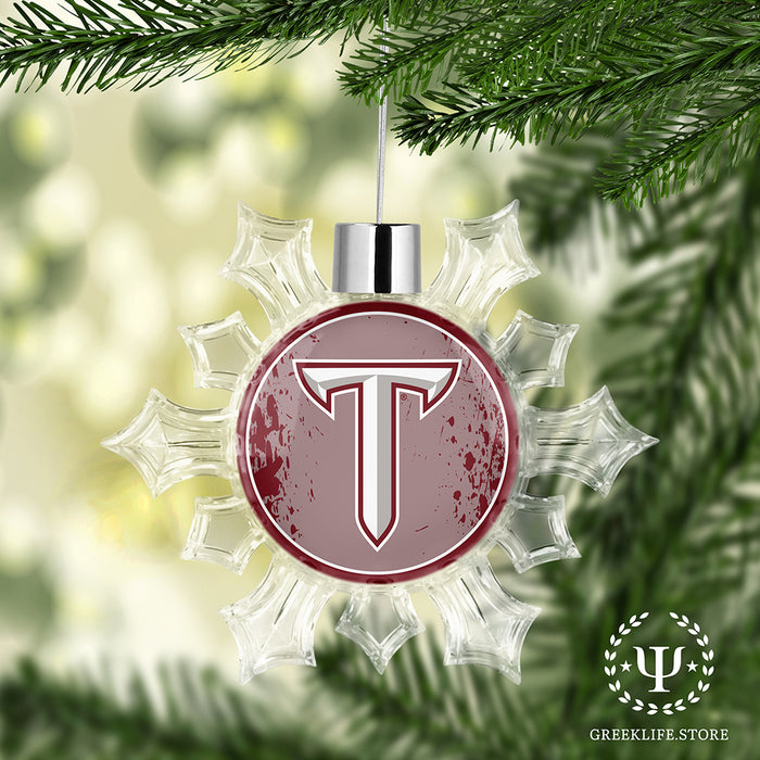 Troy University Christmas Ornament - Snowflake