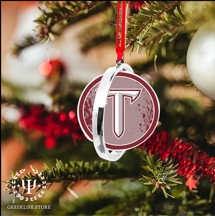 Troy University Christmas Reversible Flat Round Ornament