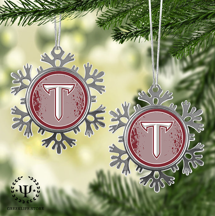 Troy University Christmas Ornament - Snowflake Metal