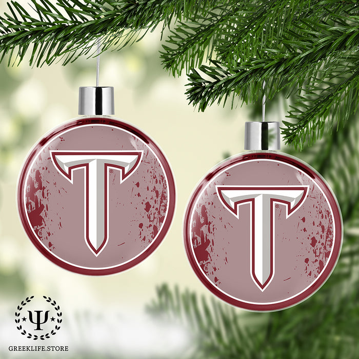 Troy University Christmas Ornament Flat Round