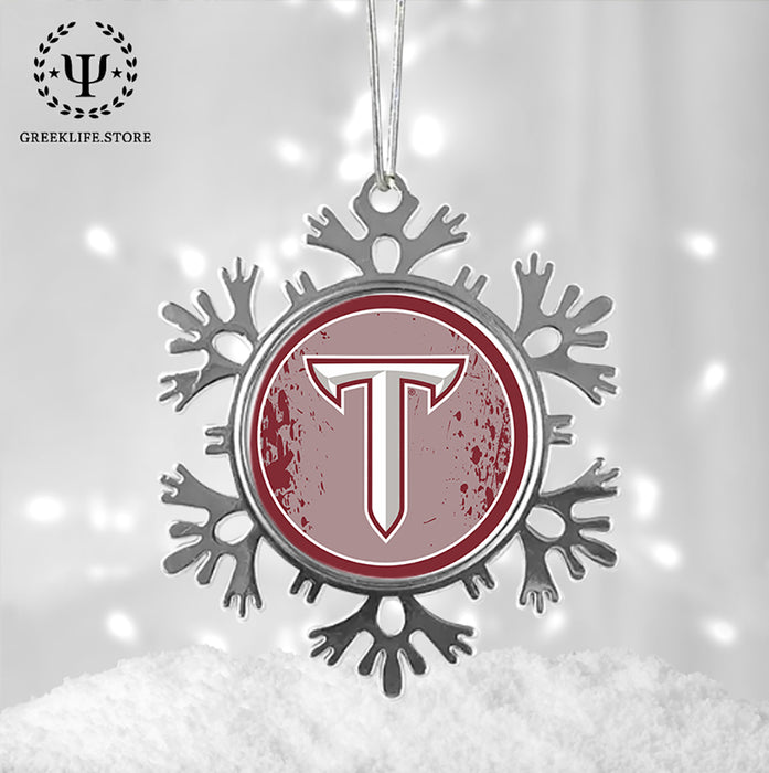 Troy University Christmas Ornament - Snowflake Metal