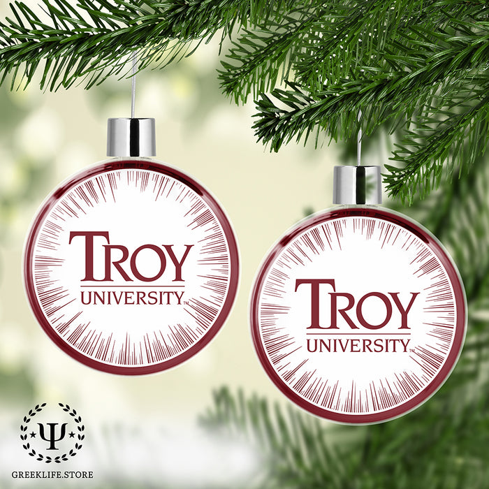 Troy University Christmas Ornament Flat Round