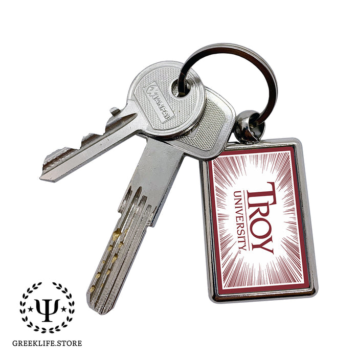 Troy University Keychain Rectangular