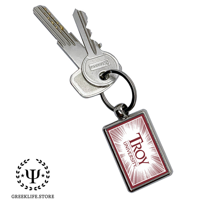 Troy University Keychain Rectangular