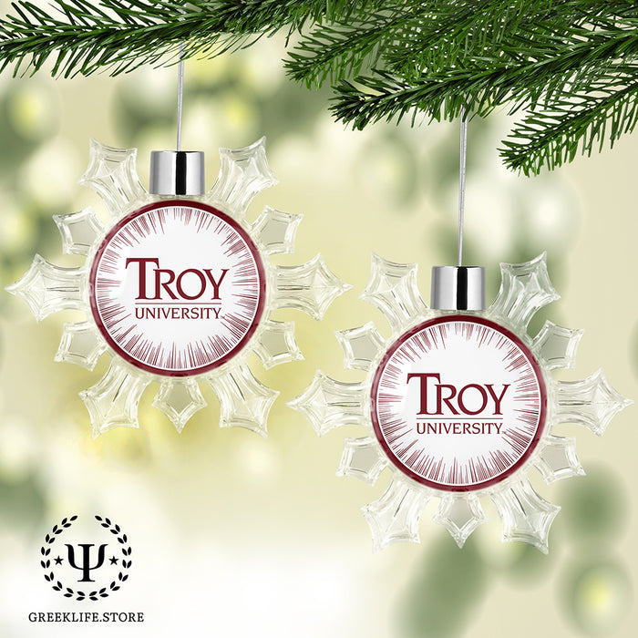 Troy University Christmas Ornament - Snowflake