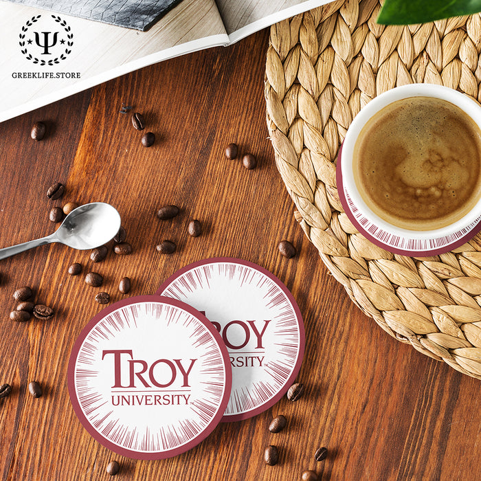 Troy University Beverage coaster round (Set of 4)